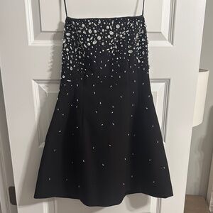 Black Dress with Pearl Embellishments